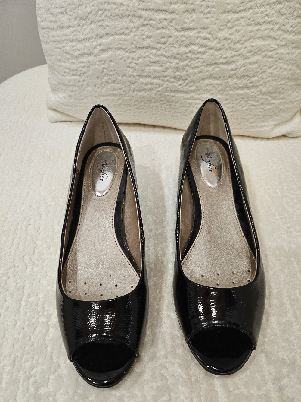 Alfani Black Patent Peep-Toe Heels